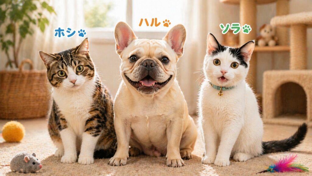 ホシ・ハル・ソラの3匹